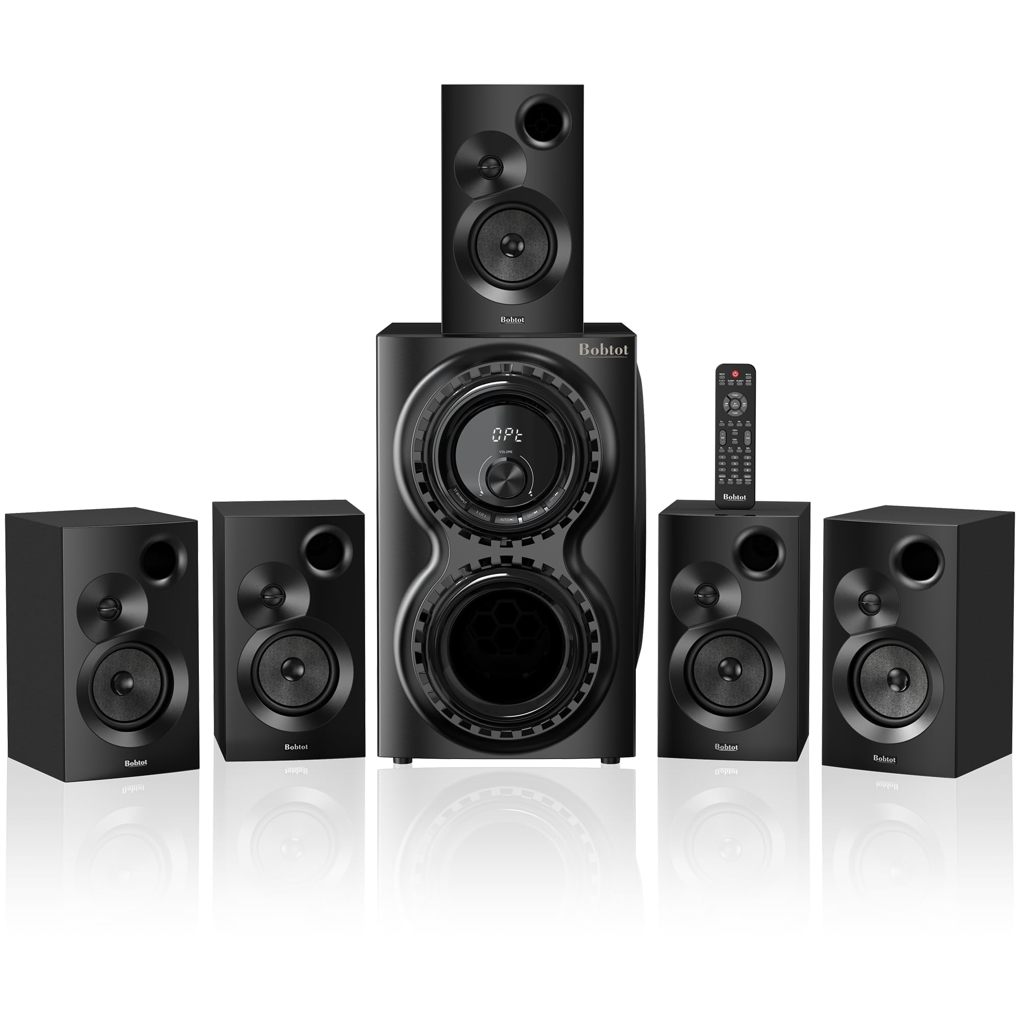 Sistema de Sonido Surround 5.1 1400W con Subwoofer de