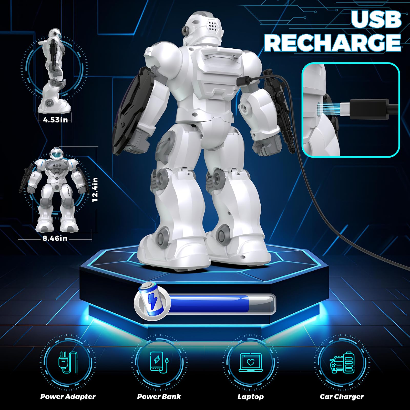 Remote Control Robot Toy with Programmable Actions for Kids