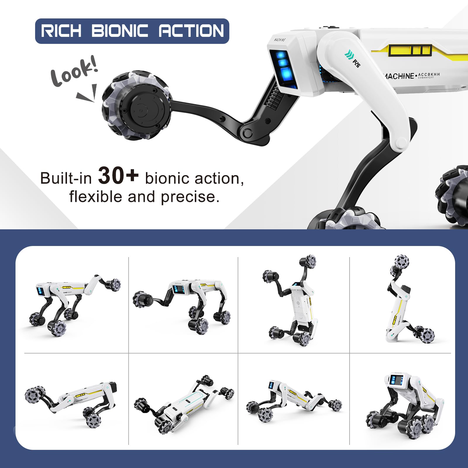 Interactive Robot Dog with Voice Control and Wheels SRD-01