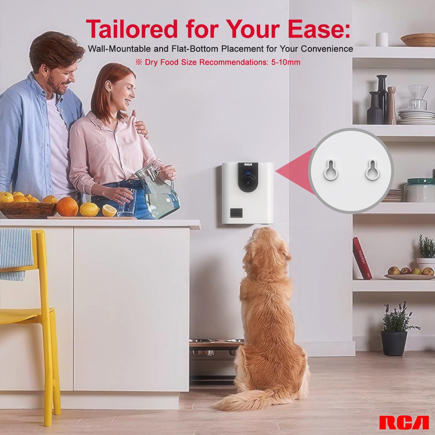 RCA WiFi Pet Treat Dispenser Camera 1080p PF147WH