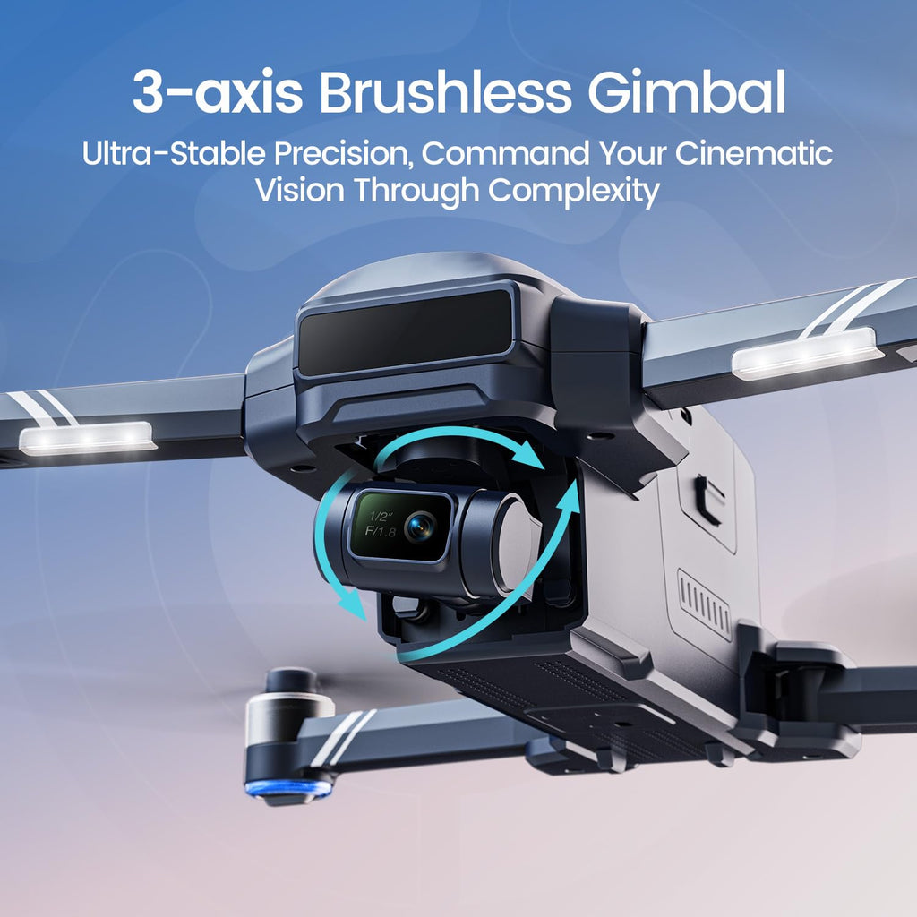 3-Achsen-Gimbal-Drohne mit 4K-Kamera GPS HS600D