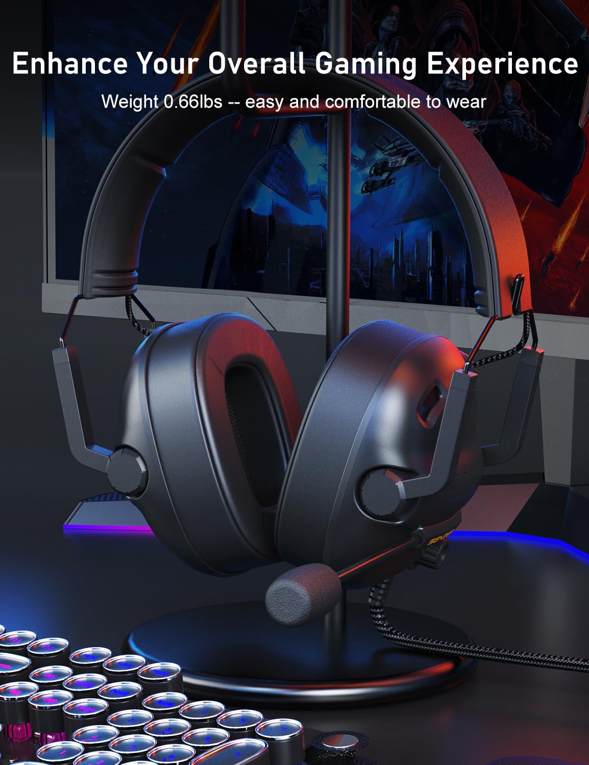 SENZER SG500 Pro Gaming Headset Surround Sound Foldable