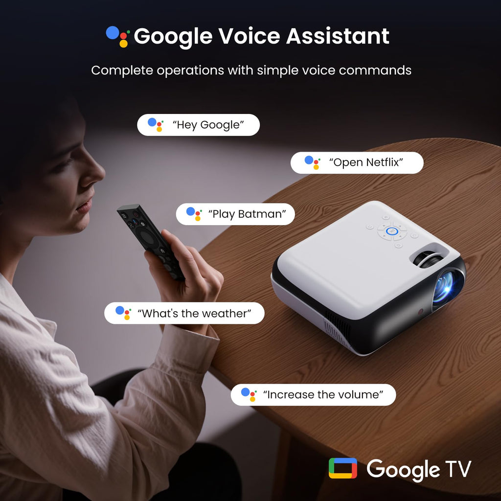 4K UHD Google TV Smart Projector with Dolby Sound