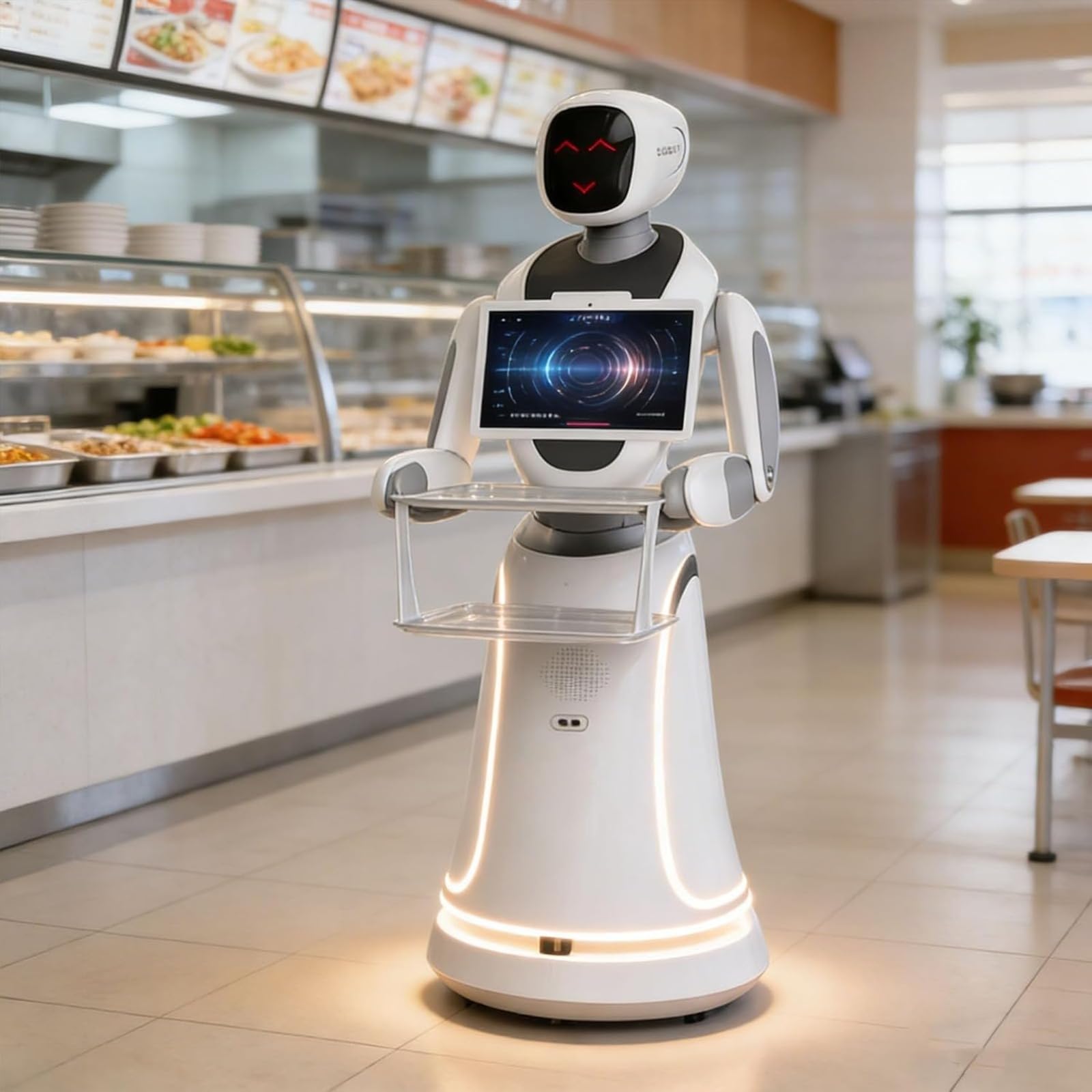 Autonomous Food Delivery Robot with Touchscreen Multi-Order Service RS-09
