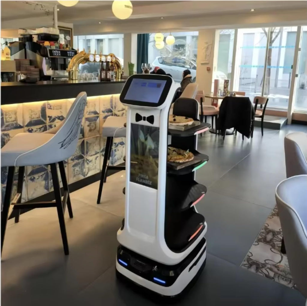 Kommerzieller Restaurant-Roboter mit intelligenter Navigation und Dual-Touchscreens