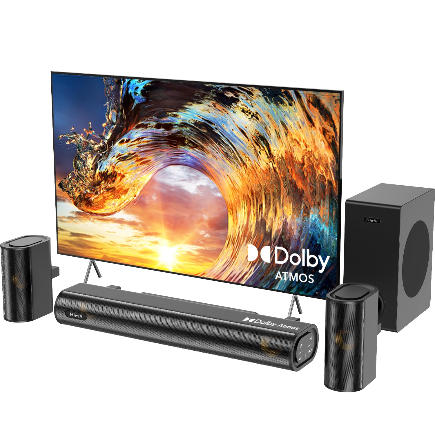 Barra de sonido Hiwill 4.1ch Dolby Atmos 300W