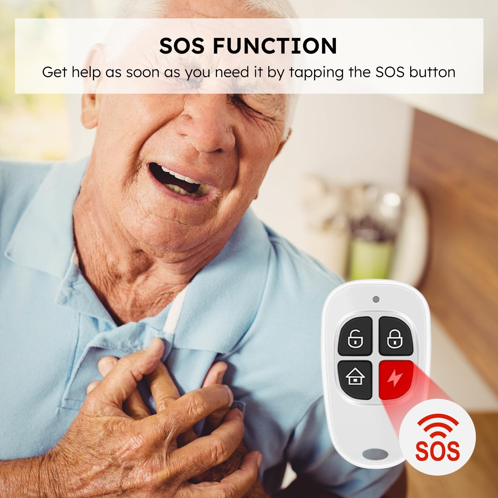 Kit Sistema Allarme Sicurezza Casa Intelligente Senza Fili GK-100W