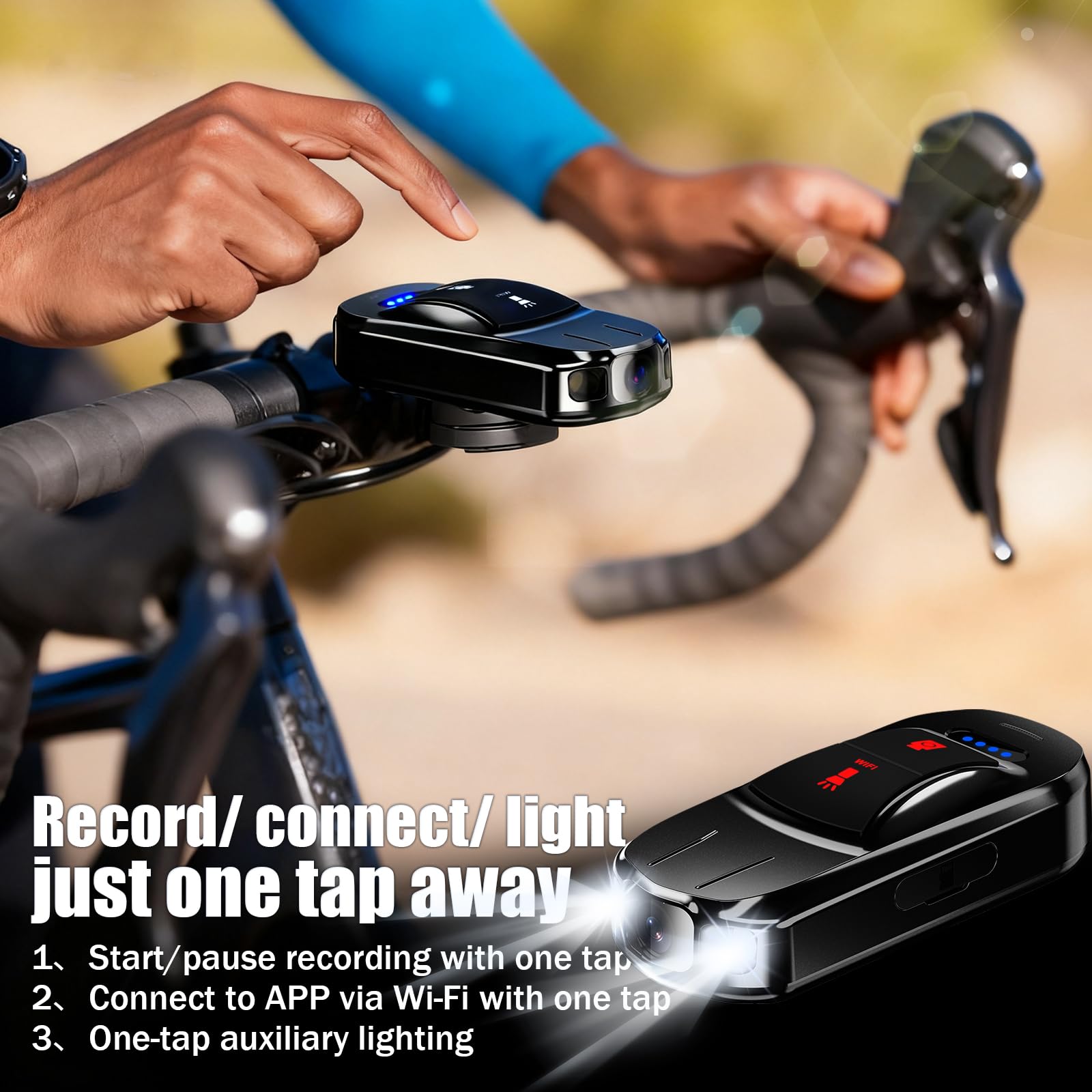 Mini Thumb Action Camera - IPX6 Waterproof POV Camera for Cycling & Vlogging