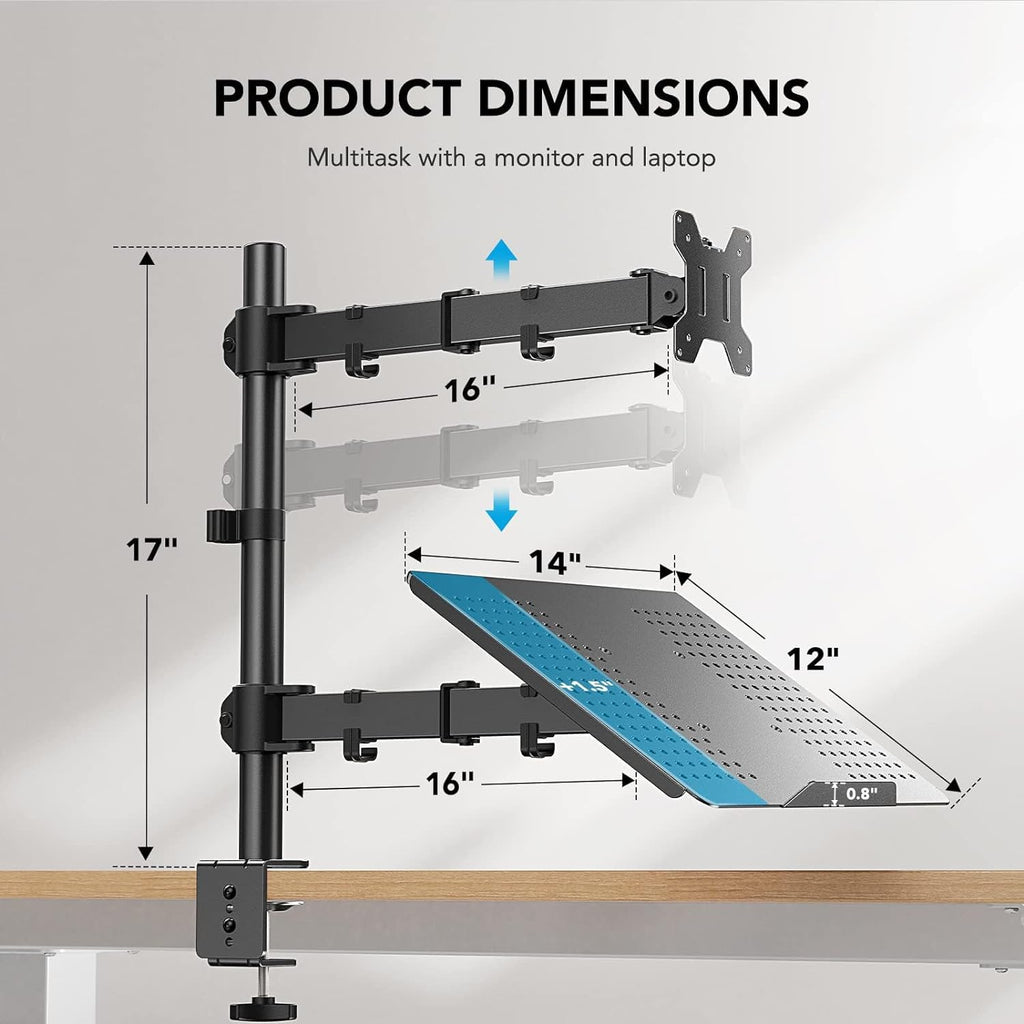 Single Arm Desk Monitor Stand HNCM2 Adjustable