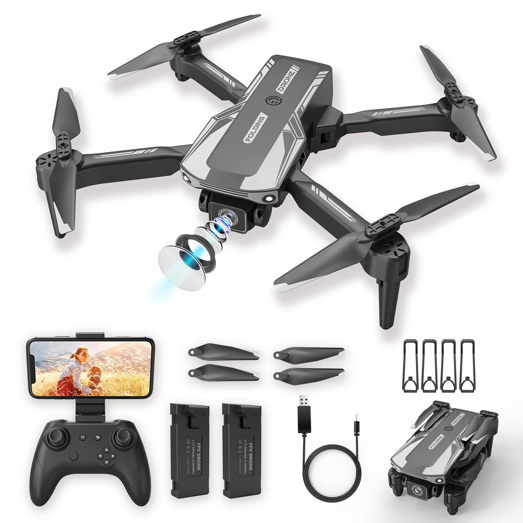 Foldable HD 1080P Drone with Camera for Kids Beginners