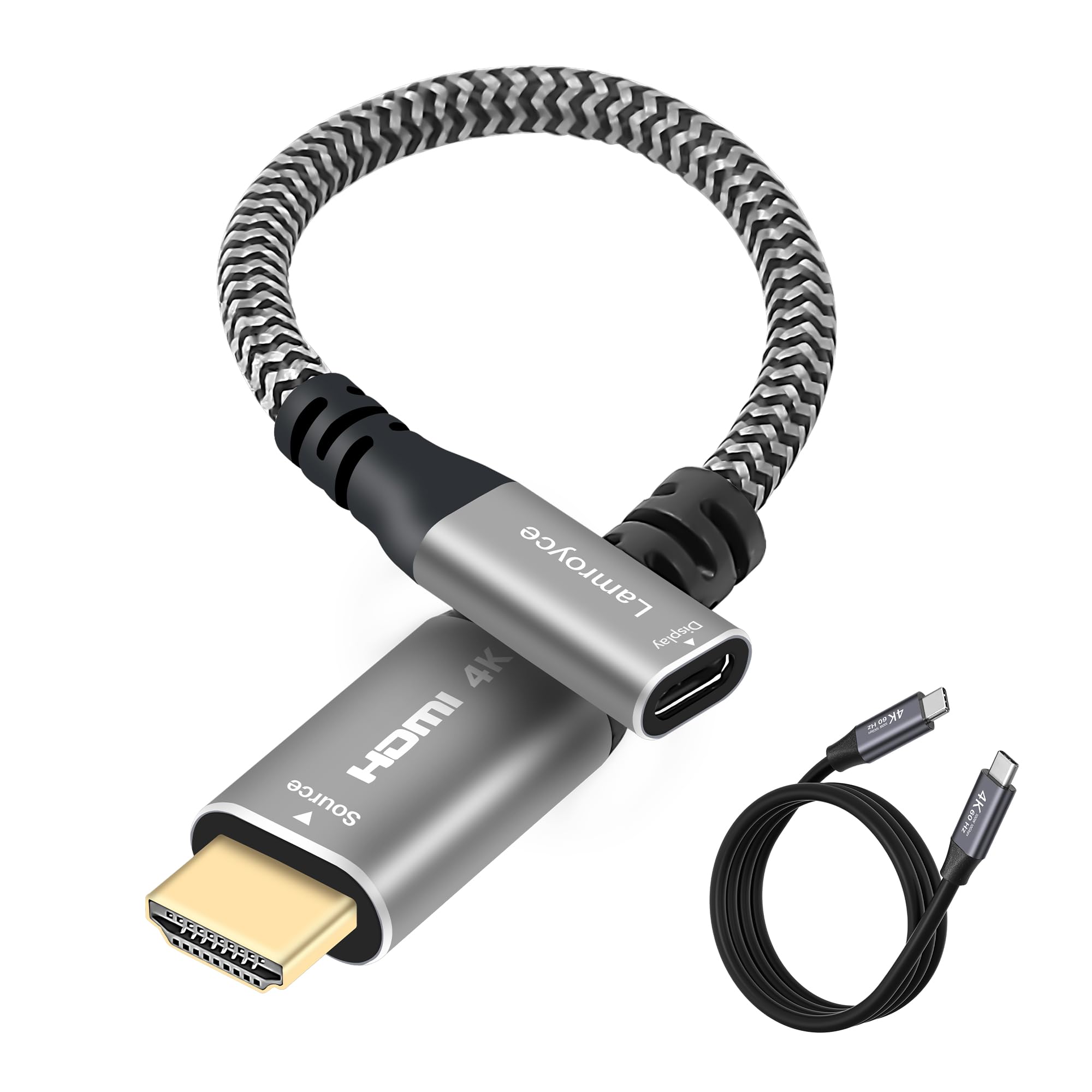 Convertidor HDMI a USB-C 4K@60Hz PD100W Cable de 4