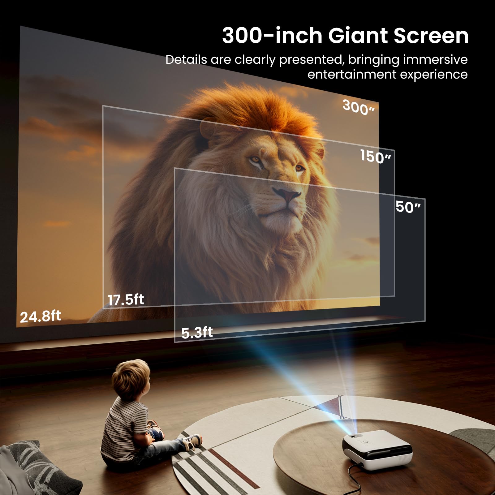 4K UHD Google TV Smart Projector with Dolby Sound