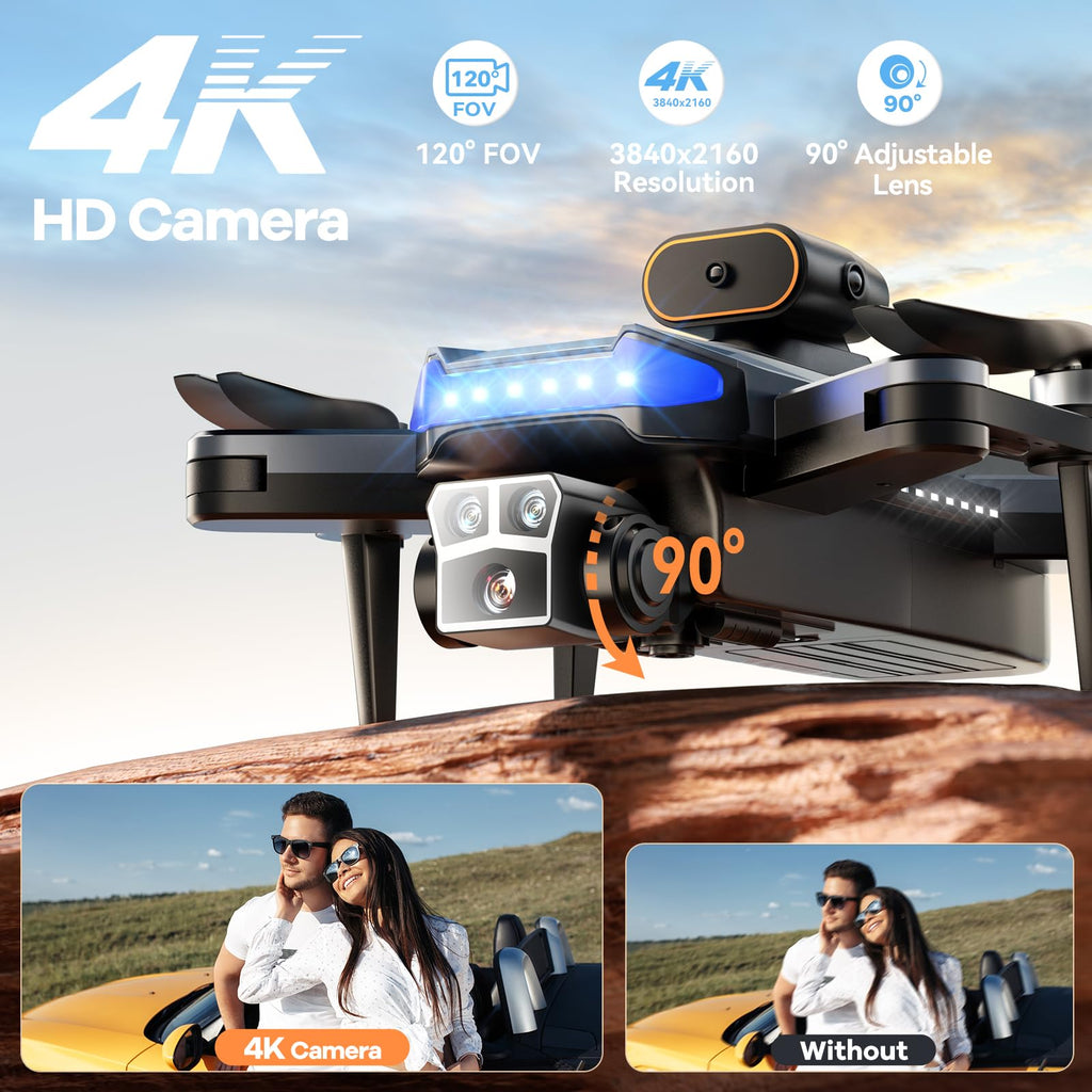 4K GPS Drone with Auto Return Follow Me Mode