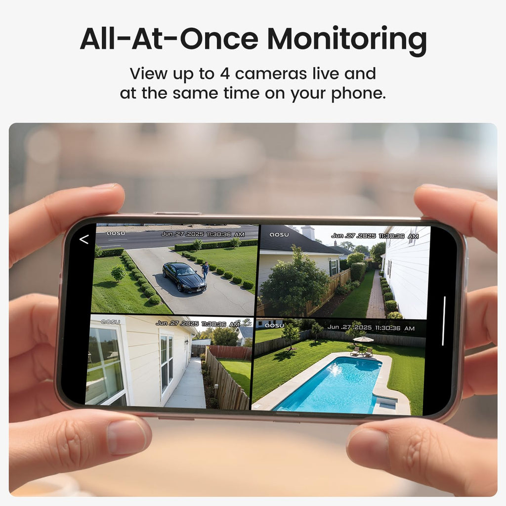 Wireless Outdoor Security Camera 4-Cam Kit with Local Storage