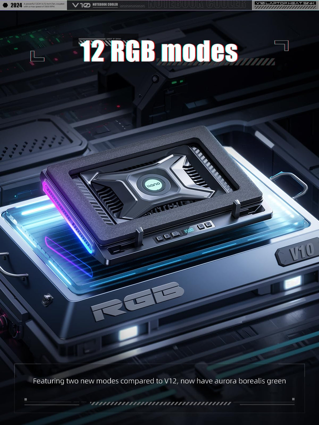 Base Enfriadora para Laptop Gaming V10 con Ventilador Turbo
