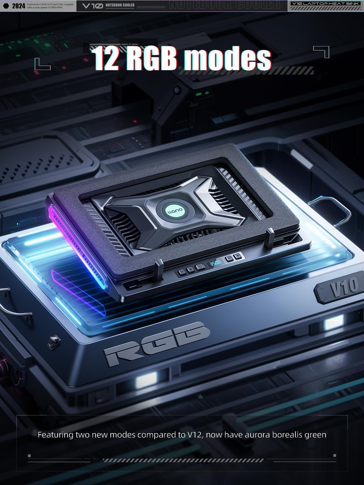 Base Enfriadora para Laptop Gaming V10 con Ventilador Turbo