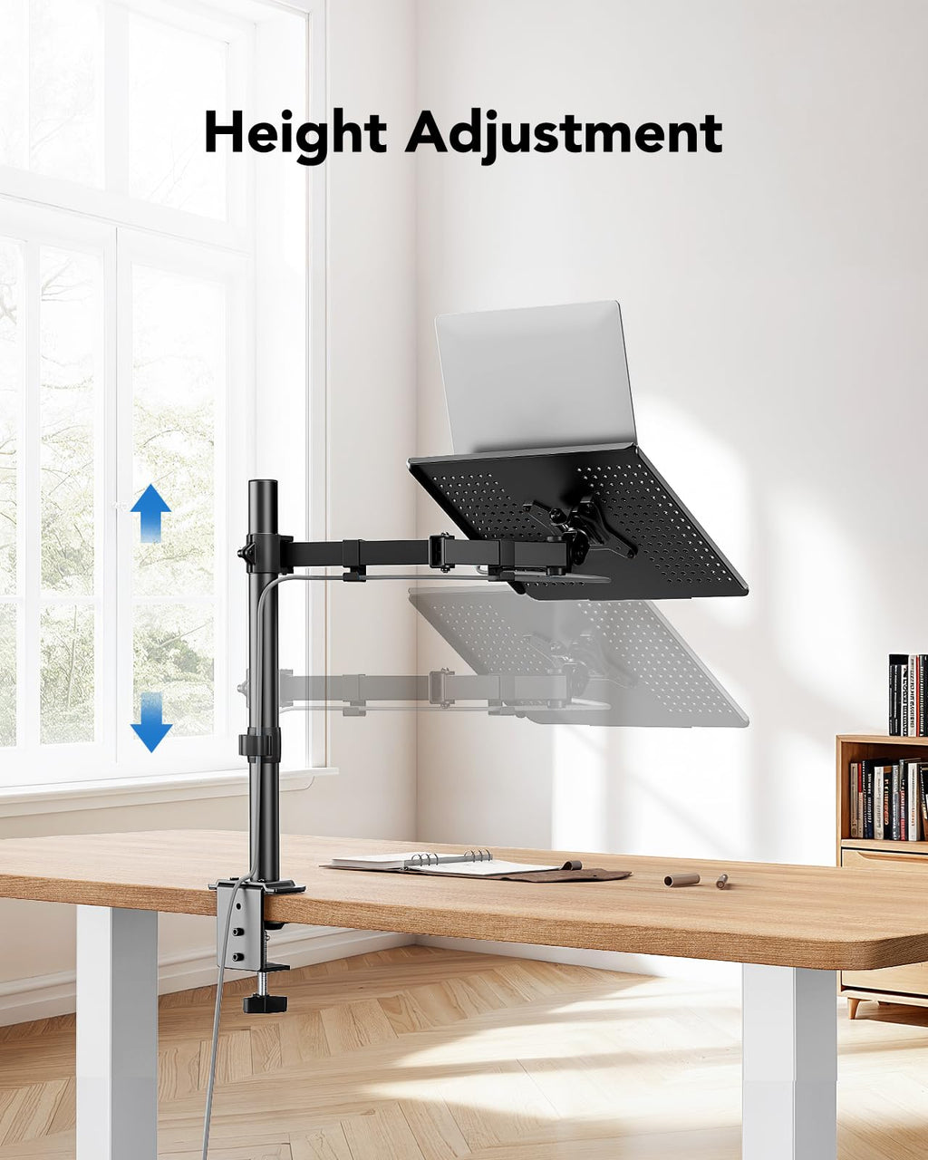 Laptop Desk Mount 17-32 Monitor Arm Ventilated Tray