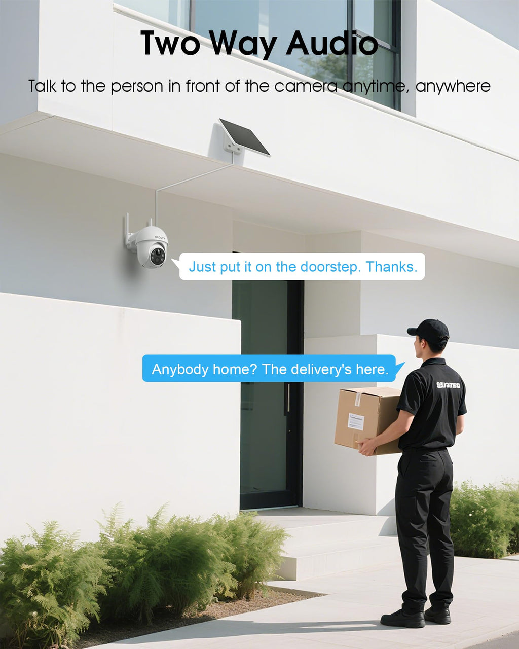 Günəş Enerjili Təhlükəsizlik Kamerası Simsiz Xarici 4MP 360° Pan-Tilt