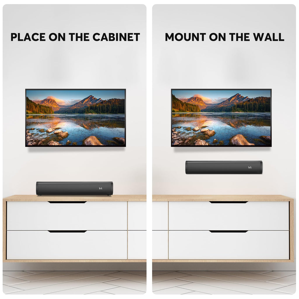 Wohome 2.1 Sound Bar with Built-in Subwoofer for TV