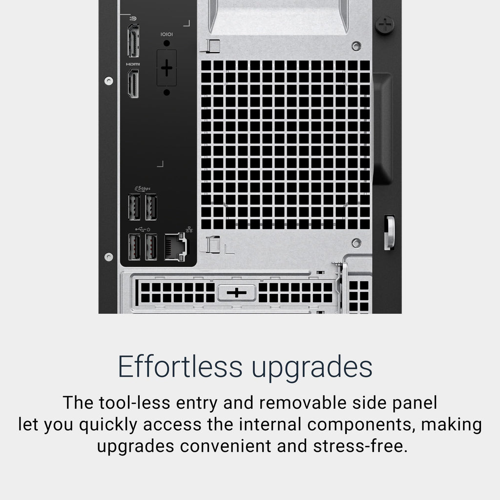 Dell Tower Desktop ECT1250 - Intel Core Ultra 7-265 Processor, UHD Graphics, 32GB Memory, 1TB M.2 SSD, 3.0 SD Card Reader, Wired Keyboard and Mouse, Windows 11 Home, Basic Onsite Service