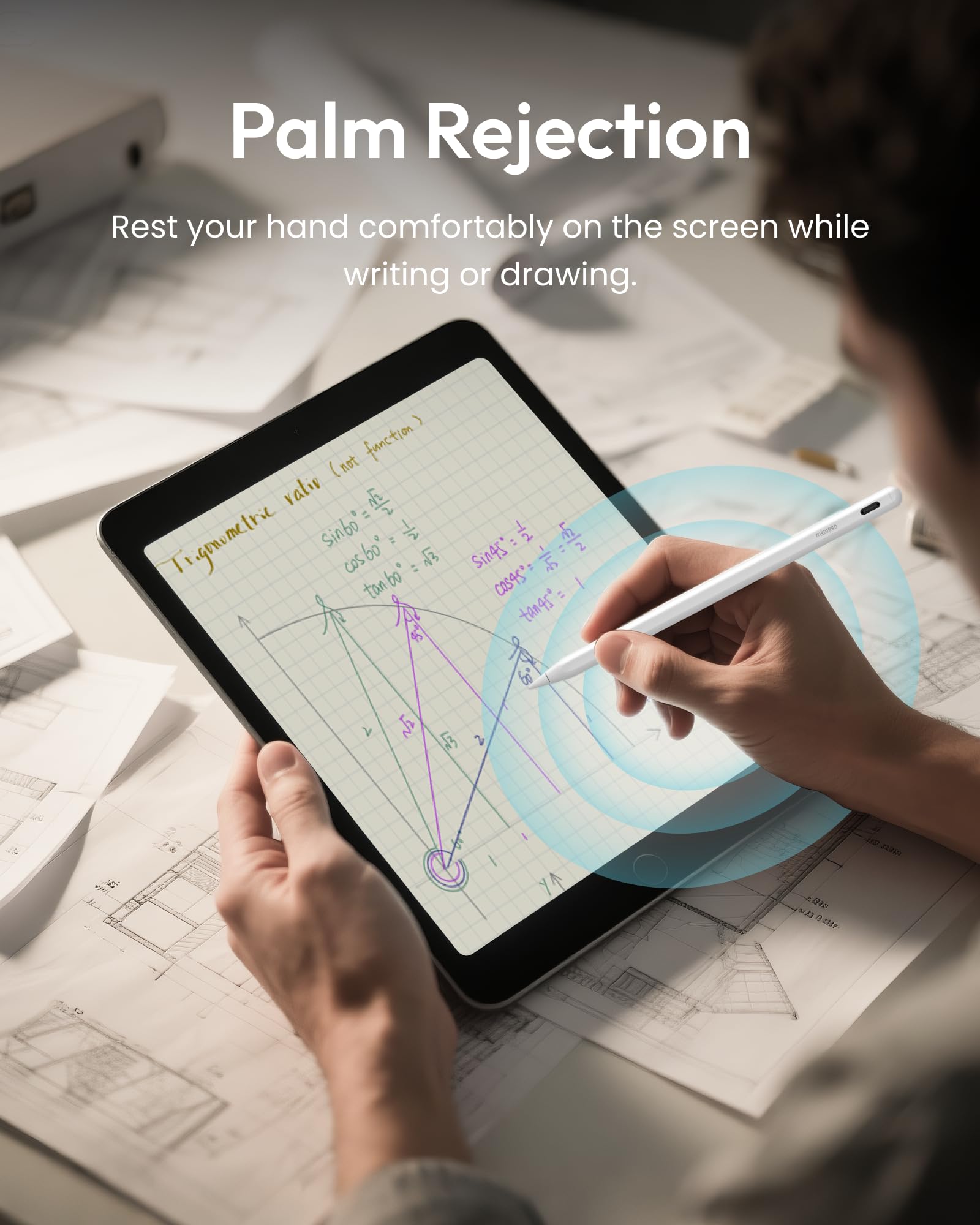 Metapen A8 iPad Pencil for Apple iPad 2018-2025, 4Min Fast Charge,Magnetic Attachment Stylus Pen for iPad 11/10/9/8/7/6th Gen, iPad Accessories for Pro 12.9/11/13-inch M4, Air 3/4/5/M2/M3, Mini 5/6th