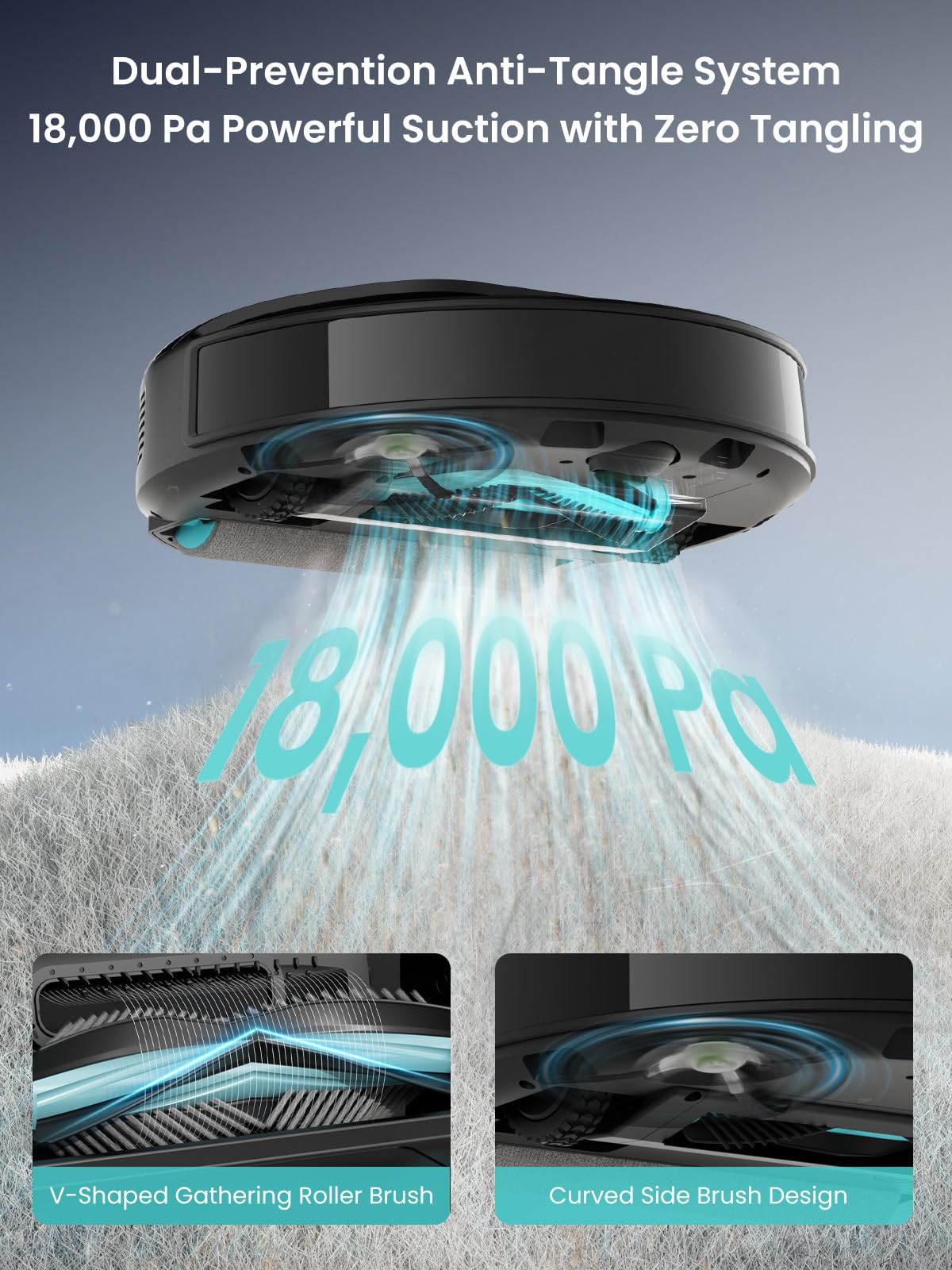Lefant LiDAR Robot Vacuum and Mop with 18000Pa Suction