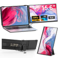 Cevaton Laptop Screen Extender - 15.6" FHD 1080P Portable Monitor for Laptop, Detachable & Plug and Play Dual Monitor Extender for 13"-17.3" Laptops, Compatible with Wins/Mac/Android/Chrome