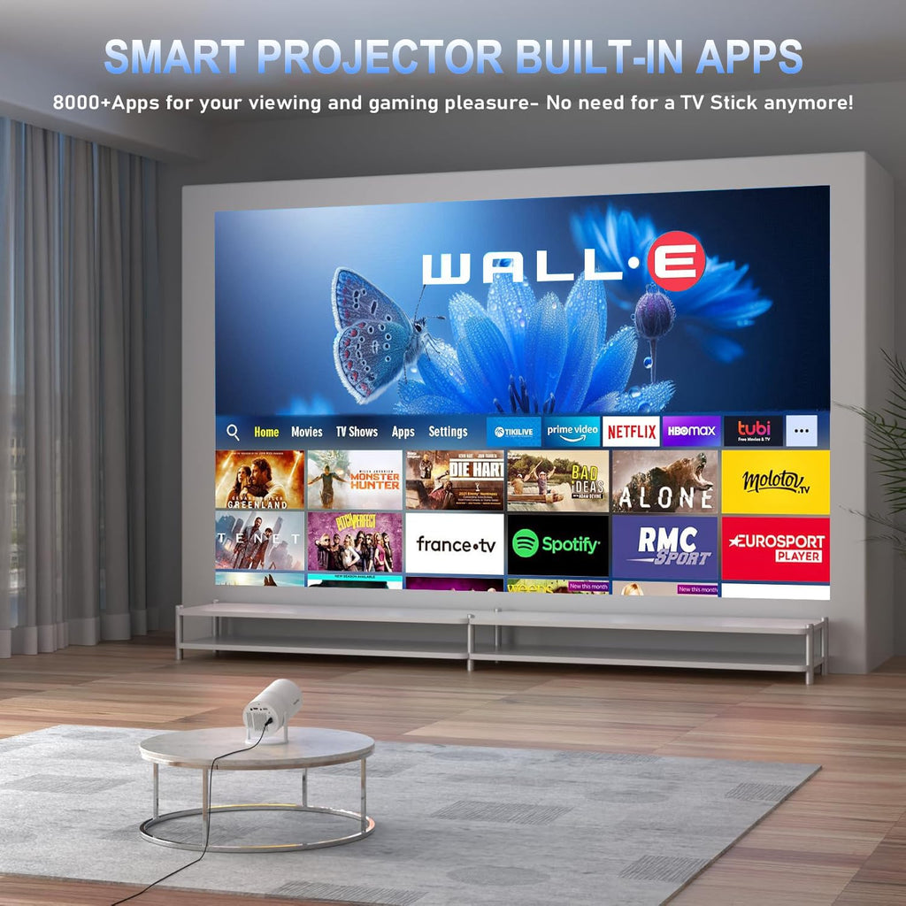 Mini 4K WiFi 6 BT 5.2 Projector HY300
