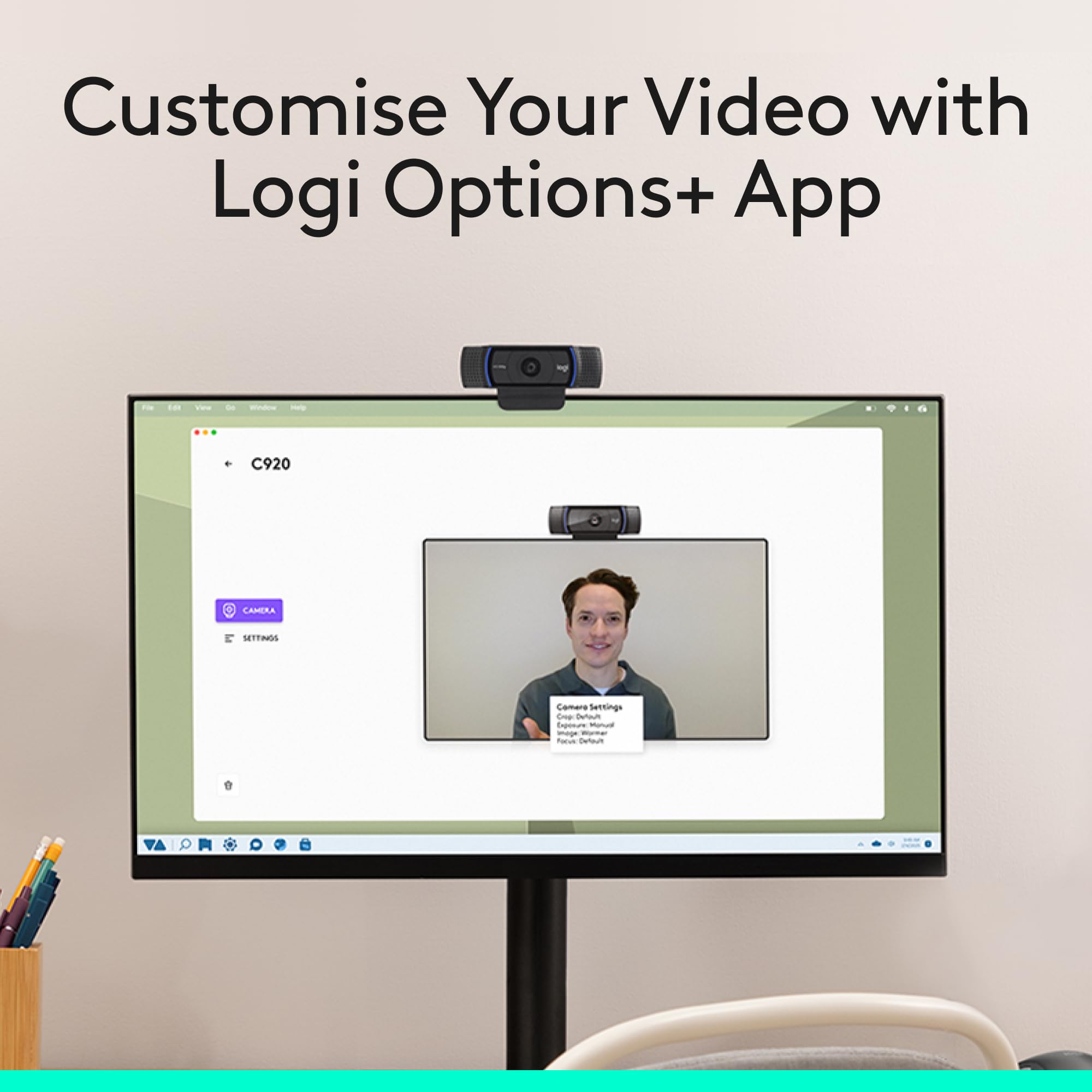 Logitech C920x HD Pro Webcam 1080p con micrófono estéreo y enfoque automático