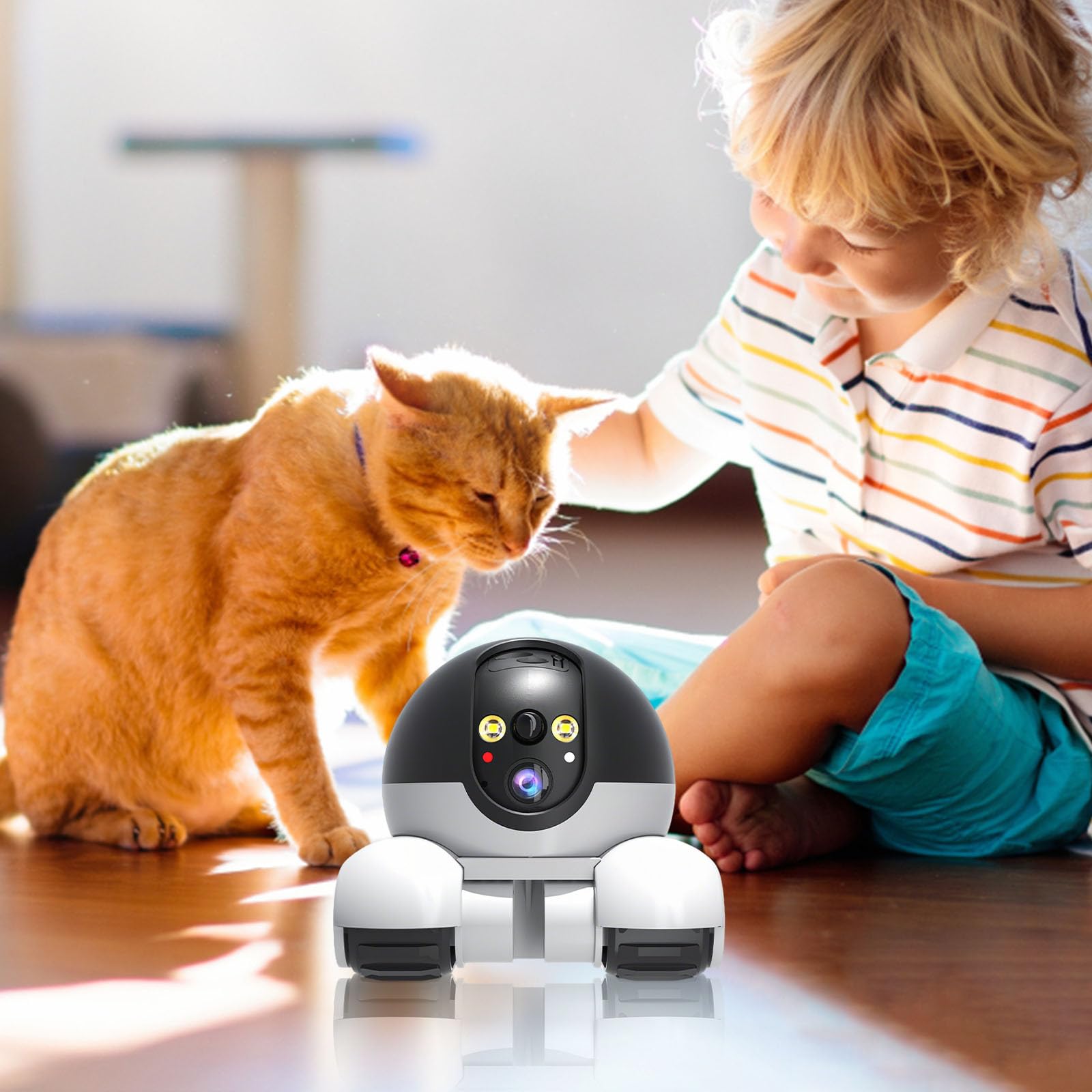 Anedios 1080P Dual Lens Rörlig Robotövervakningskamera