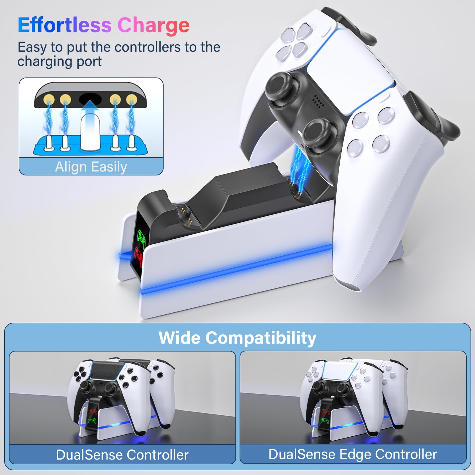 PS5-kontrolladdningsstation för Dualsense & Edge