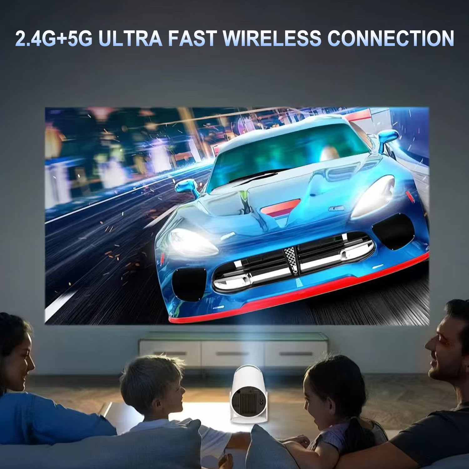 Mini 4K WiFi 6 BT 5.2 Projector HY300