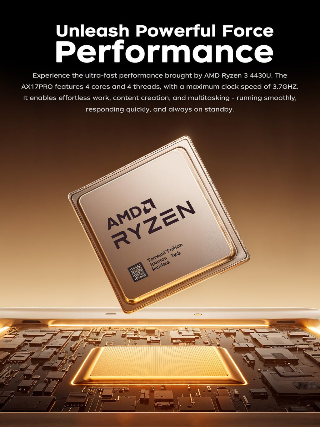 17.3" Ноутбук AMD Ryzen 4300U 16 ГБ ОЗУ 512