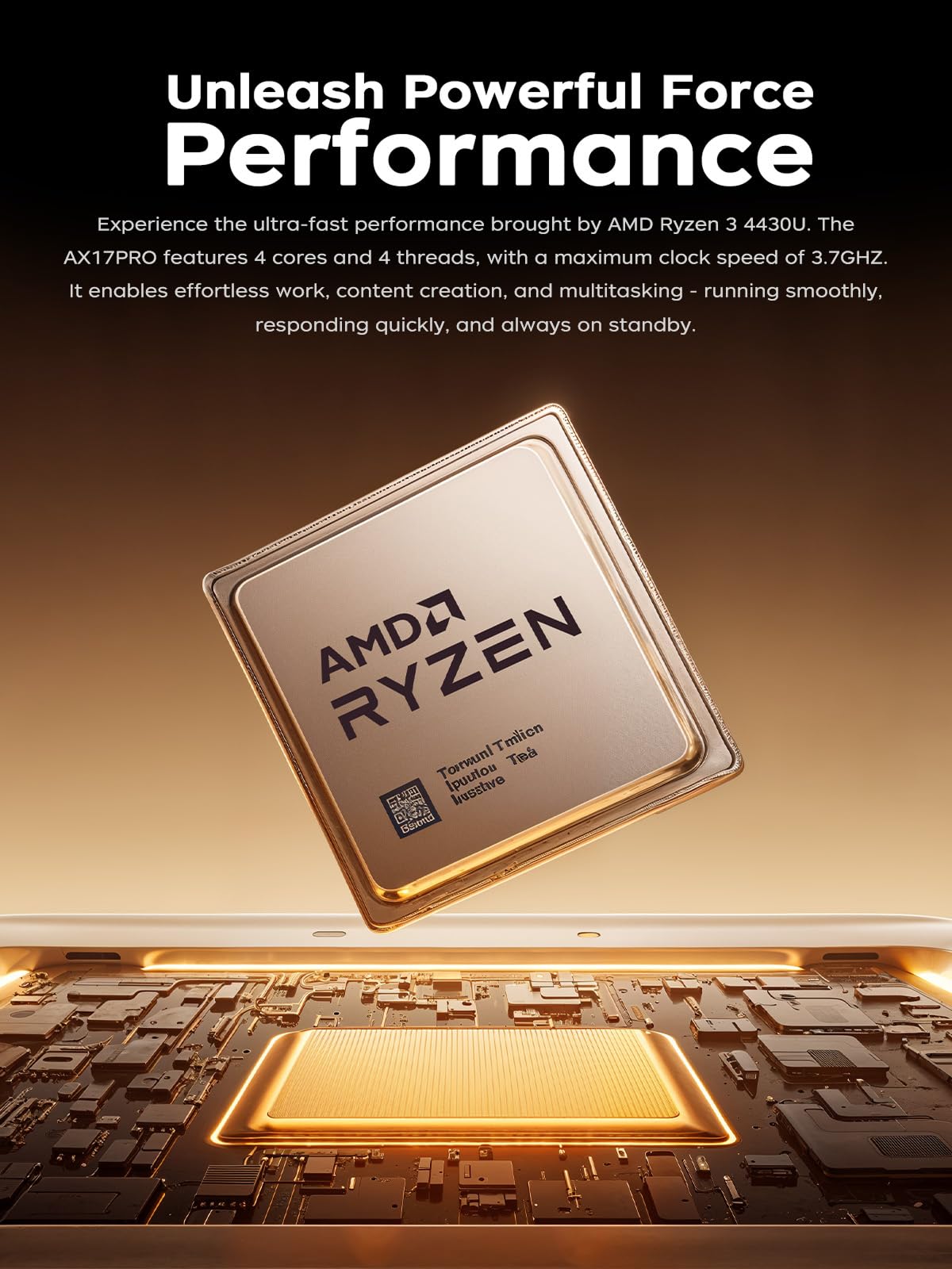 17.3" Ноутбук AMD Ryzen 4300U 16 ГБ ОЗУ 512