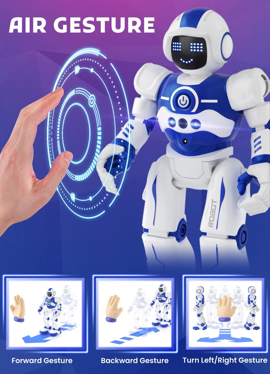 Uşaqlar üçün STEM Öyrənməli Proqramlaşdırıla Bilən Robot Oyuncağı RC-100