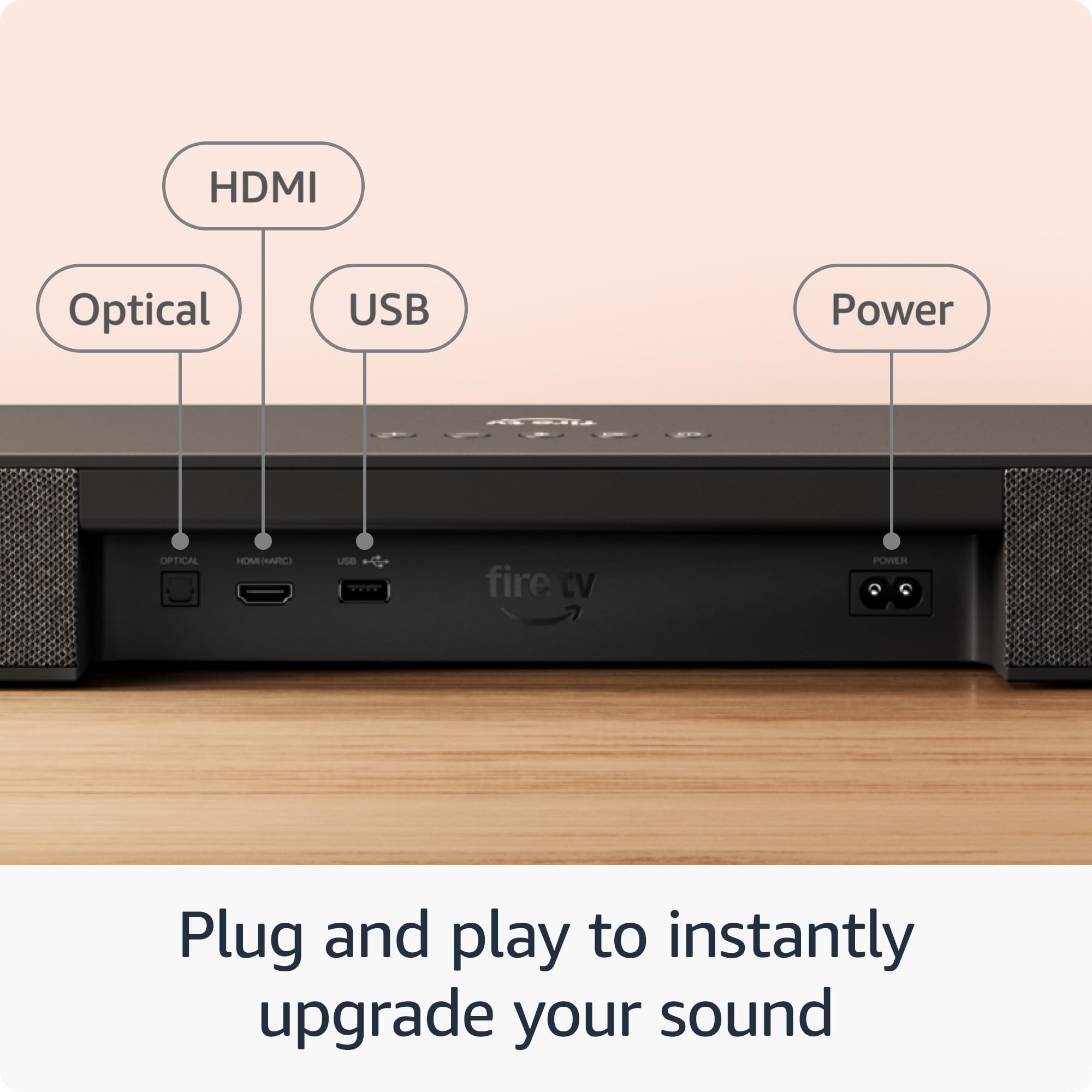 Саундбар Amazon Fire TV Soundbar Plus с сабвуфером (новейшая модель), 3.1 канал, Dolby Atmos, DTS:X, четкие диалоги
