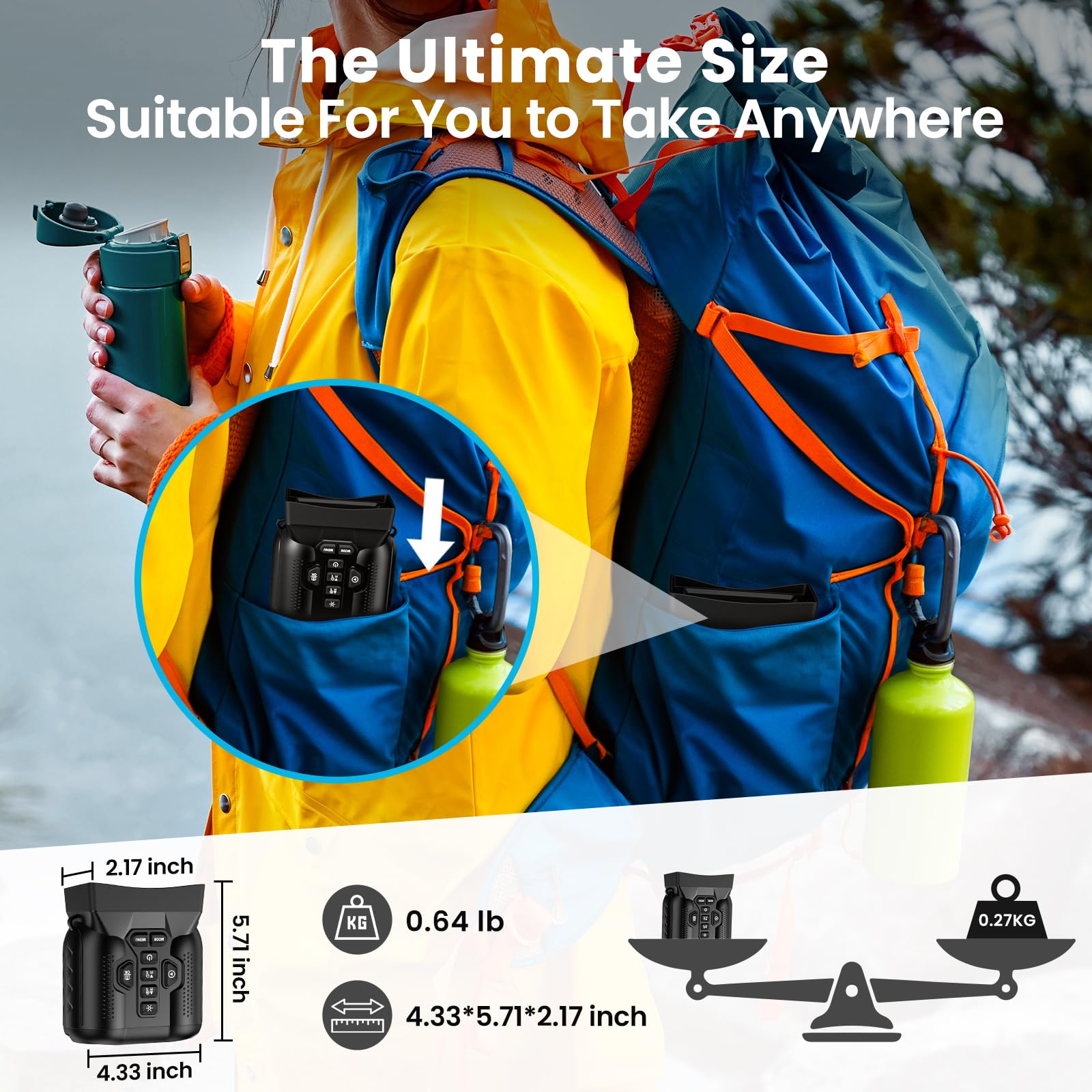 WARMTUYO 4K Night Vision Goggles with HD Display and Infrared