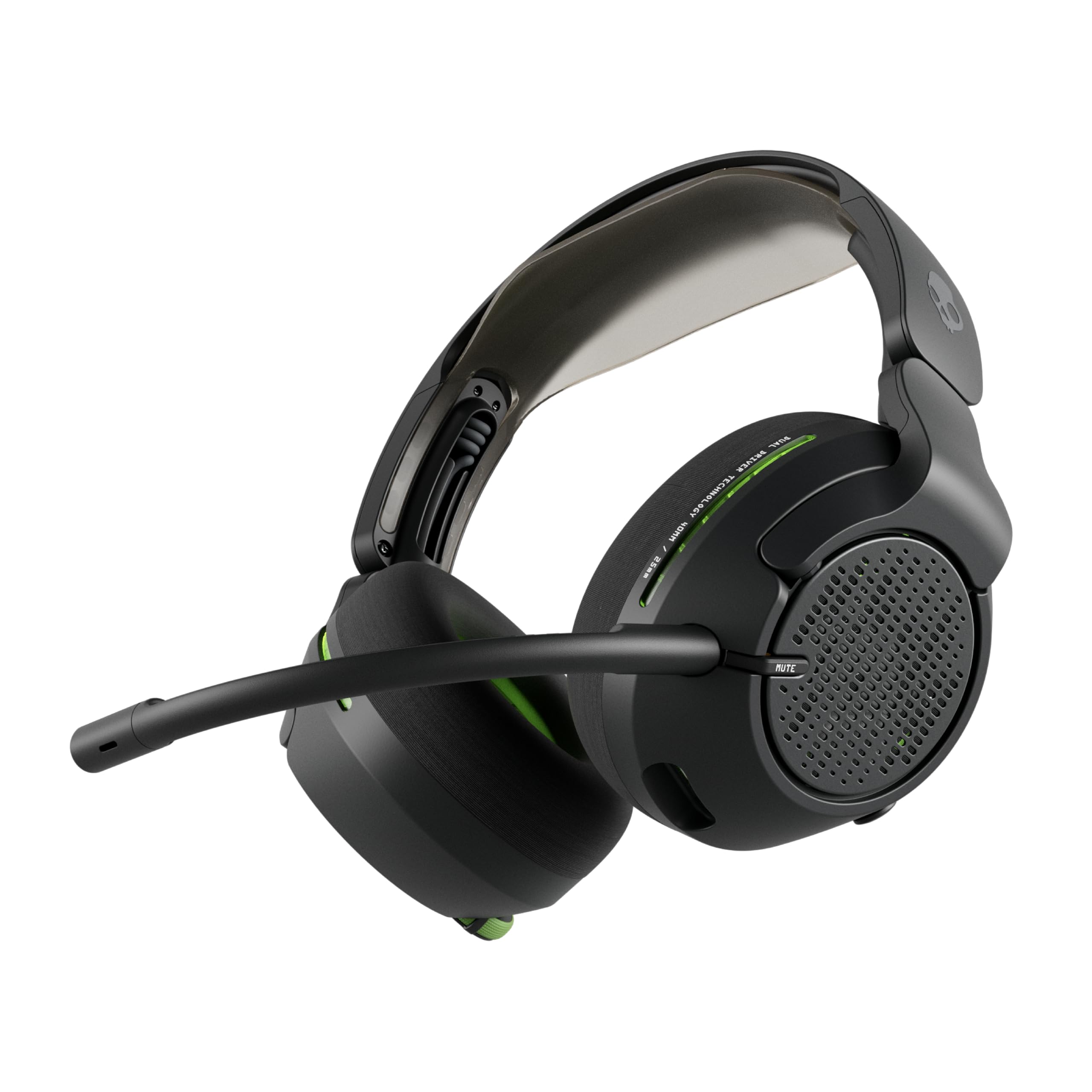 Skullcandy Crusher PLYR 720 Wireless Gaming Headset, Ultimate Immersion and Comfort, THX Spatial Audio, Multi-Sensory Bass, Removable Mic, Xbox, PC, PlayStation, Wireless Transmitter - Digi-Black Xbox