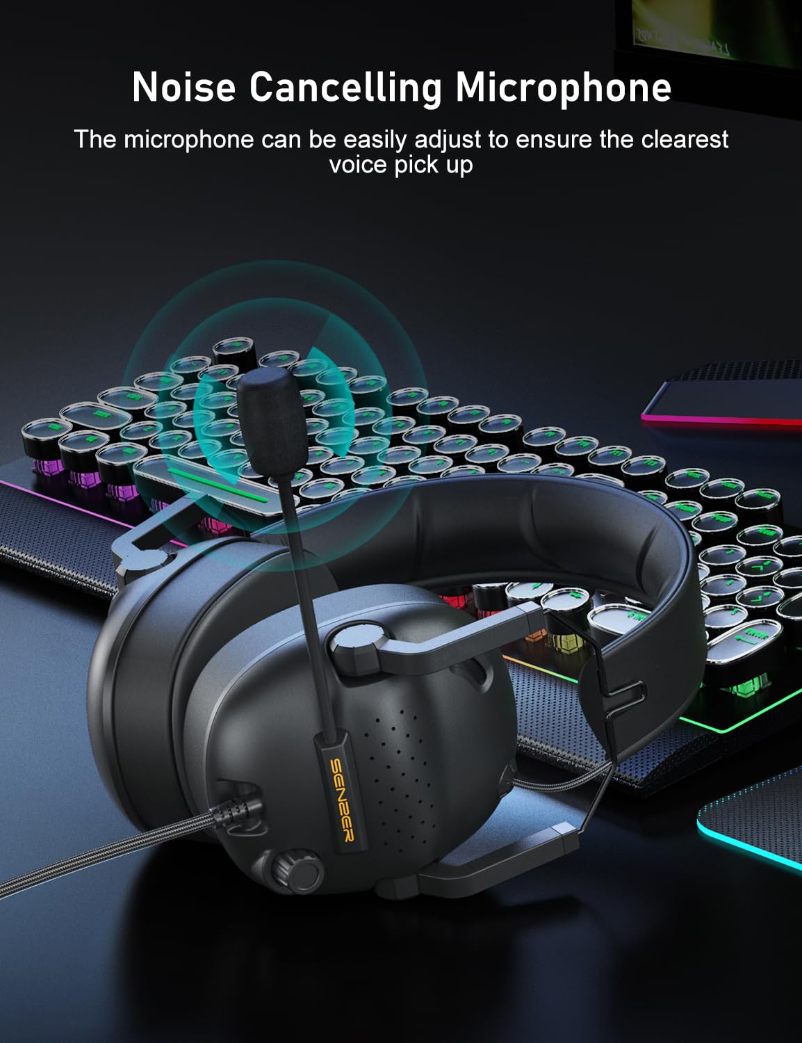 SENZER SG500 Pro Gaming Headset Surround Sound Foldable