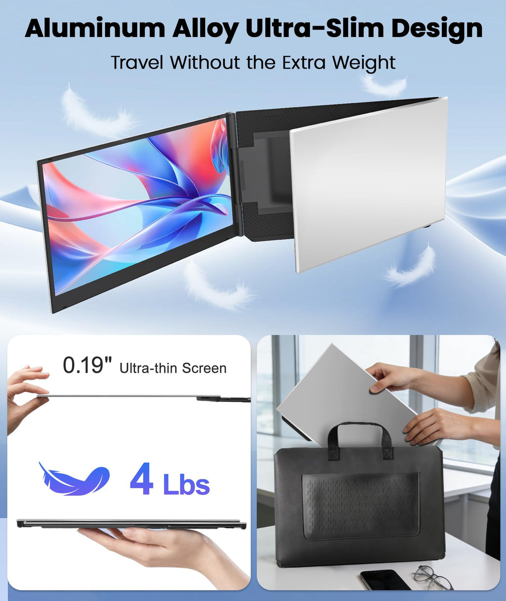 15.6" Triple Portable Monitor 1080P FHD IPS USB-C
