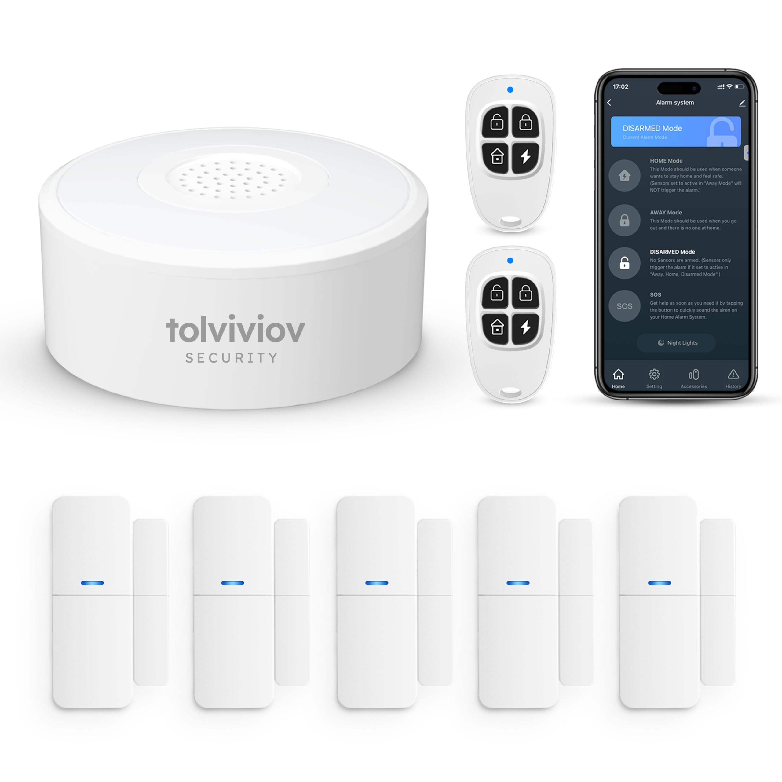 Kit Sistema Allarme Sicurezza Casa Intelligente Senza Fili GK-100W