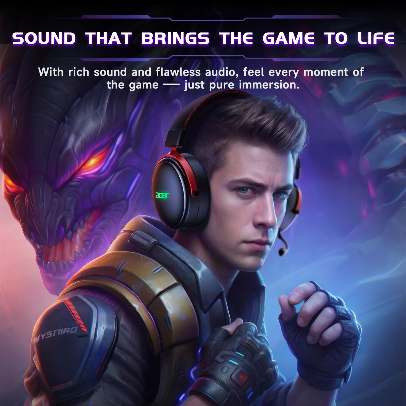 Беспроводная игровая гарнитура Acer 2,4 ГГц для PS5, ПК