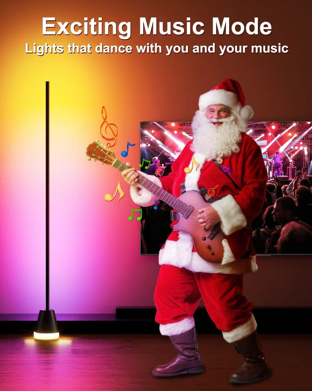 Smart RGB Corner Floor Lamp with 172 LEDs