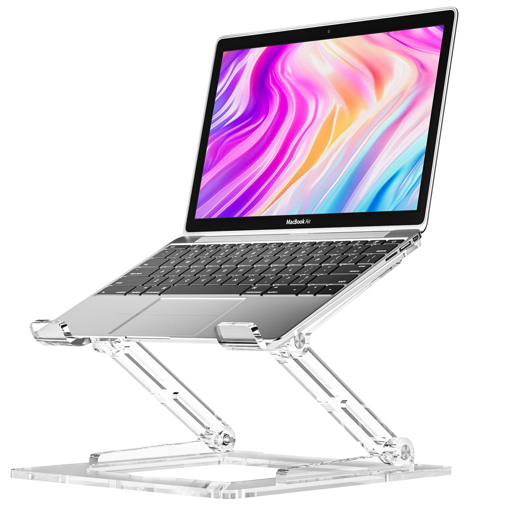 Soporte Ergonómico Ajustable para Portátil de Acrílico F120Y