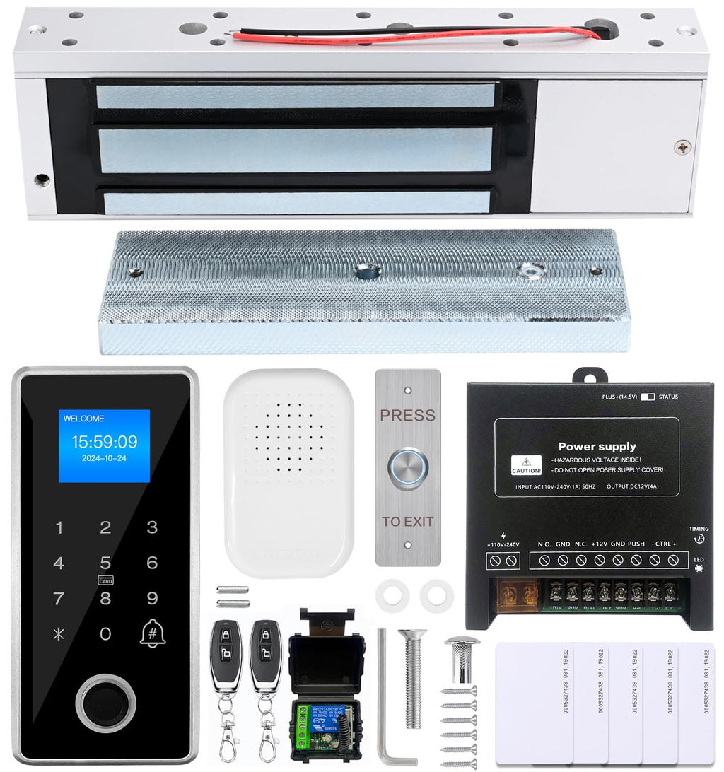 Kit di Controllo Accessi Porta con Impronta Digitale Impermeabile