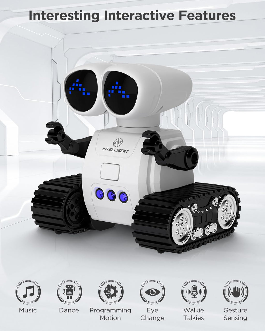 Rechargeable Remote Control Robot with Walkie Talkies for Kids