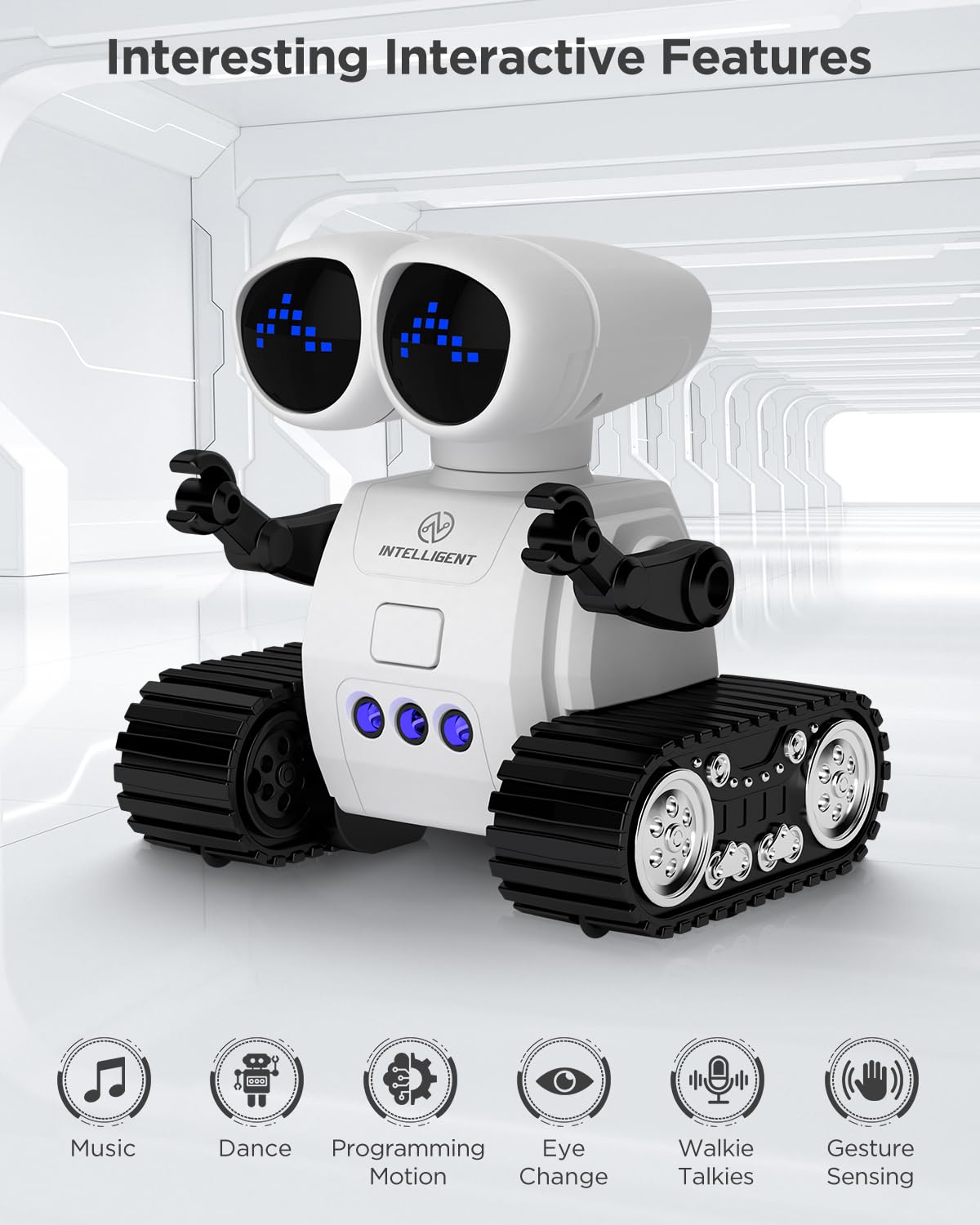 Rechargeable Remote Control Robot with Walkie Talkies for Kids