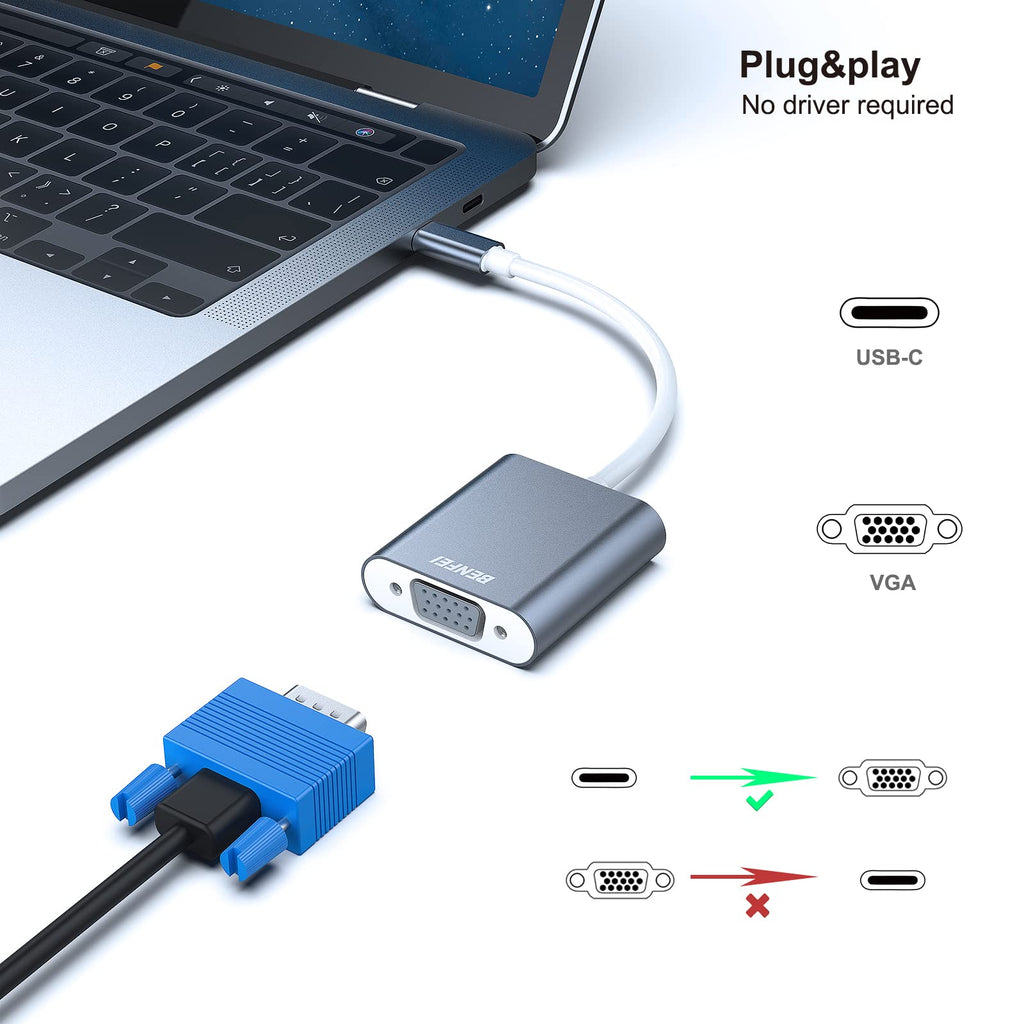 Adaptador USB-C a VGA Thunderbolt 3/4 000165grey