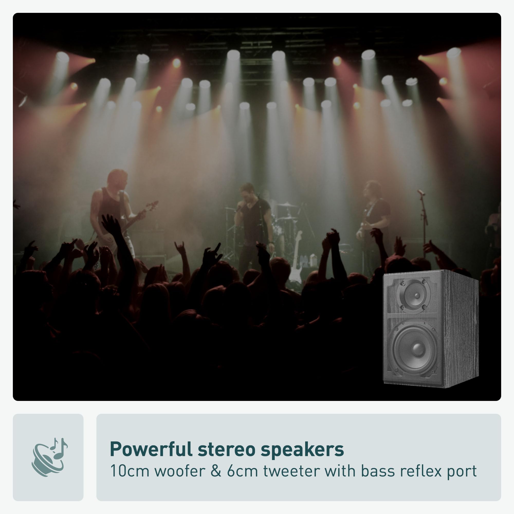 Sistema de Estéreo Compacto con Reproductor de CD Bluetooth