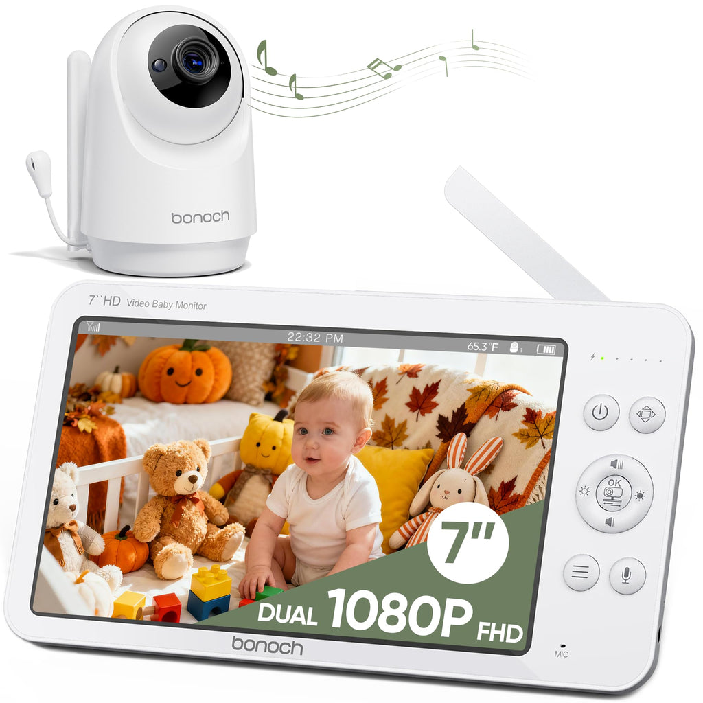 7" WiFi Olmayan Körpə Monitoru 1080P HD Ekranla